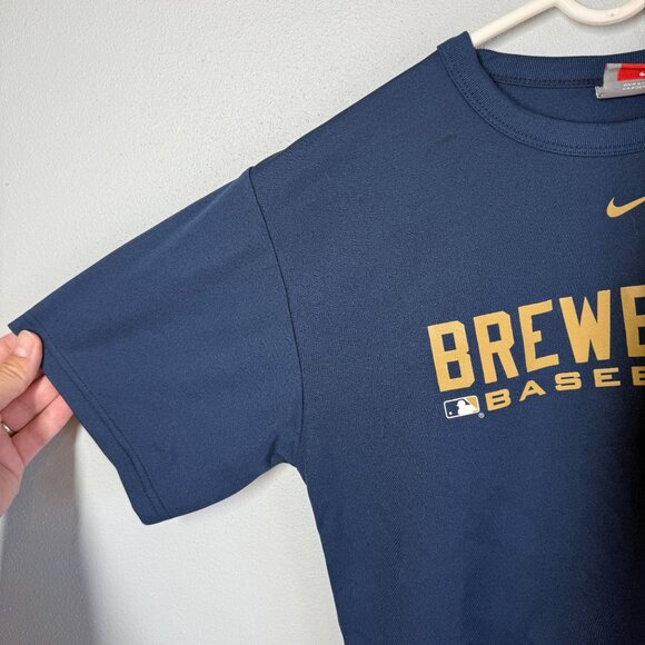 Nike Dri-Fit Milwaukee Brewers Baseball Performace T-Shirt Womens Medium (12/14) - Picture 3 of 11